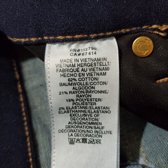 True Religion Jennie Curvy Big T Flap Pocket Dark Wash Ankle Jeans Womens 27 - Picture 8 of 11